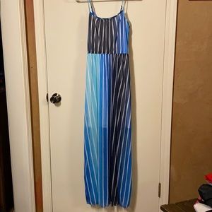 Blue and White Dress